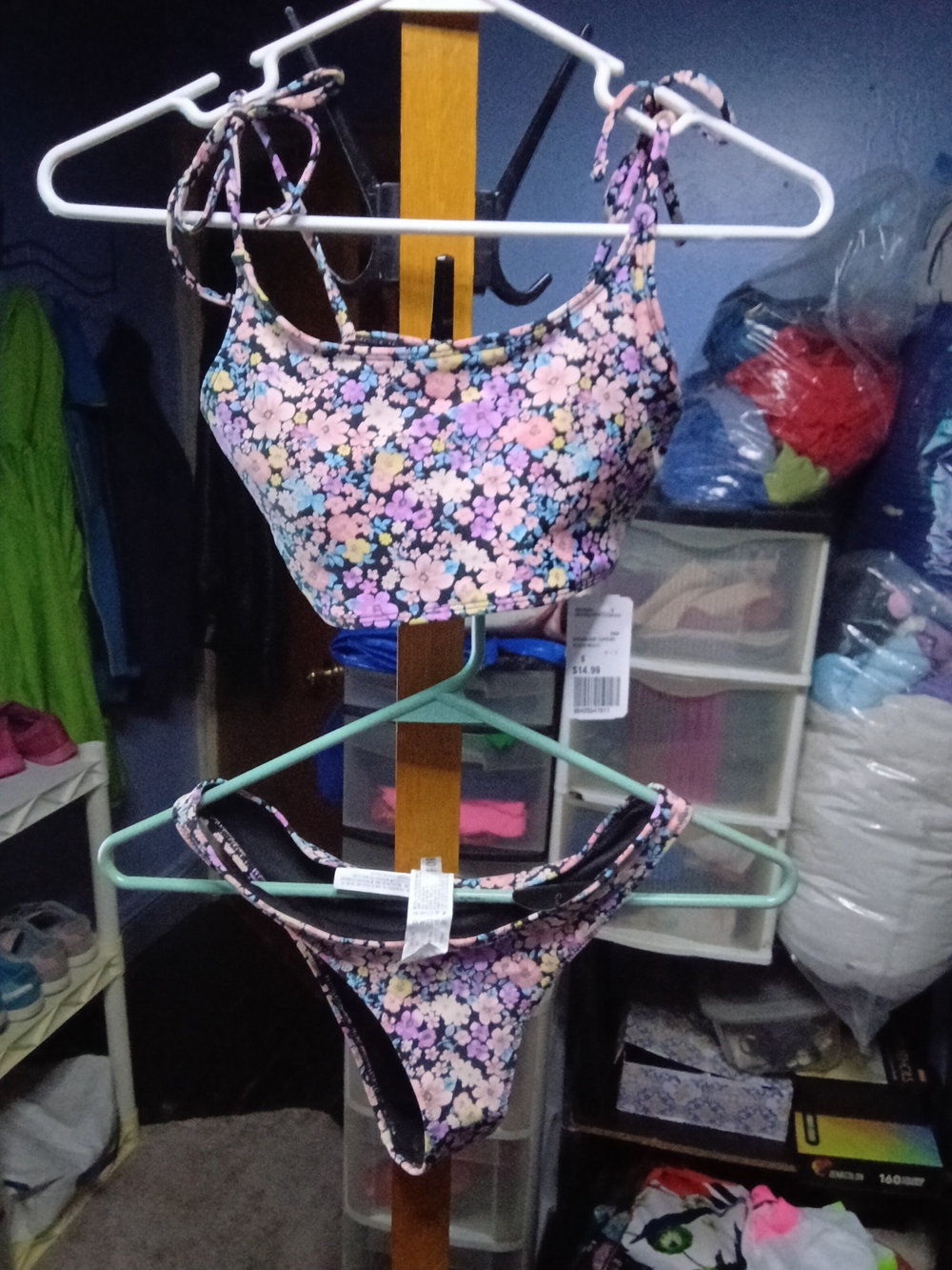 Forever 21 Floral Tie-Shoulder Bikini Set - Multicolor